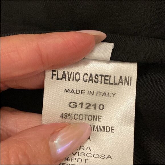 Flavio Castellani genuine leather Black Studded Women's mini  Skirt, S - Picture 7 of 7